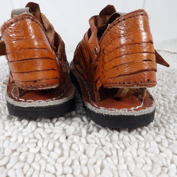 Unisex Leather Mexican Sandals Huaraches Size 14 MEX/ 7C USA - Picture 5 of 13